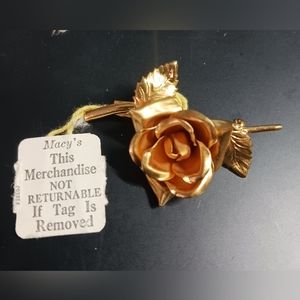 Rose Flower Vintage Brooch Pin 